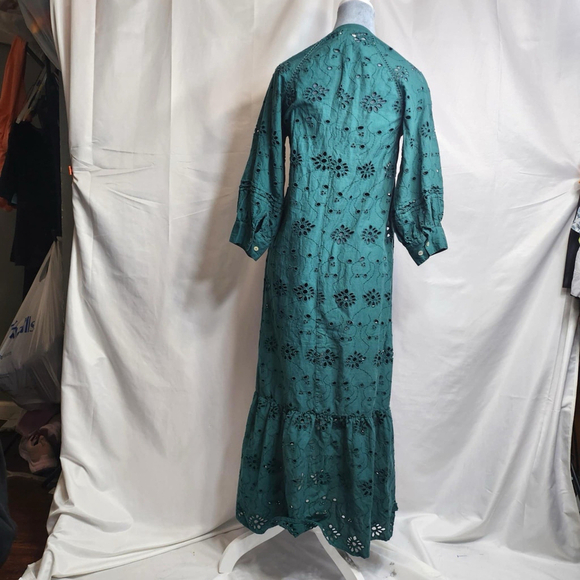 DRA Los Angeles  Dress Size XS Green Color Autumn Maxi Dress Boho  Cottagecore - Picture 4 of 14